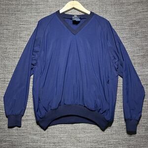 Sunderland of Scotland Vintage Jacket Womens Medium Blue Pullover Nylon Oversize